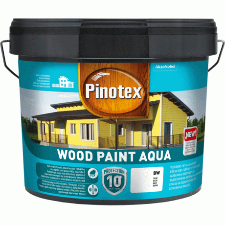 Фарба на водяній основі для дерев'яних фасадів Pinotex Wood Paint Aqua