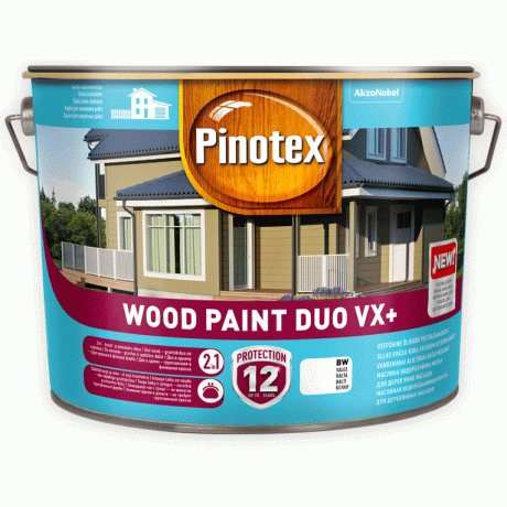 Масляная краска на водной основе для деревянных фасадов Pinotex Wood Paint Duo VX+ 